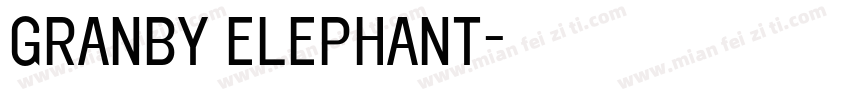 GRANBY ELEPHANT字体转换